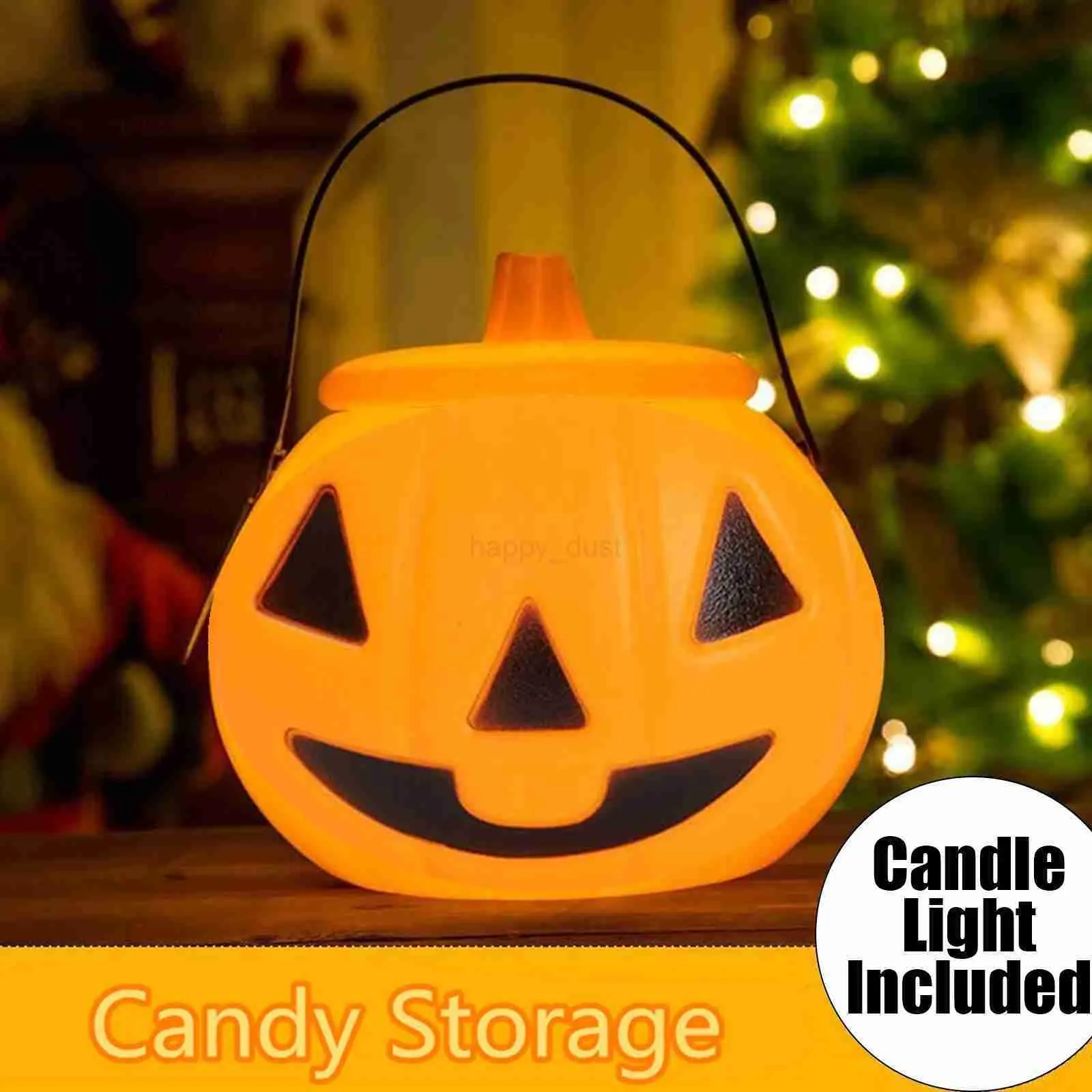 Home Decor Lighting Tricks - Halloween Party Pumpkin Candy Jar With