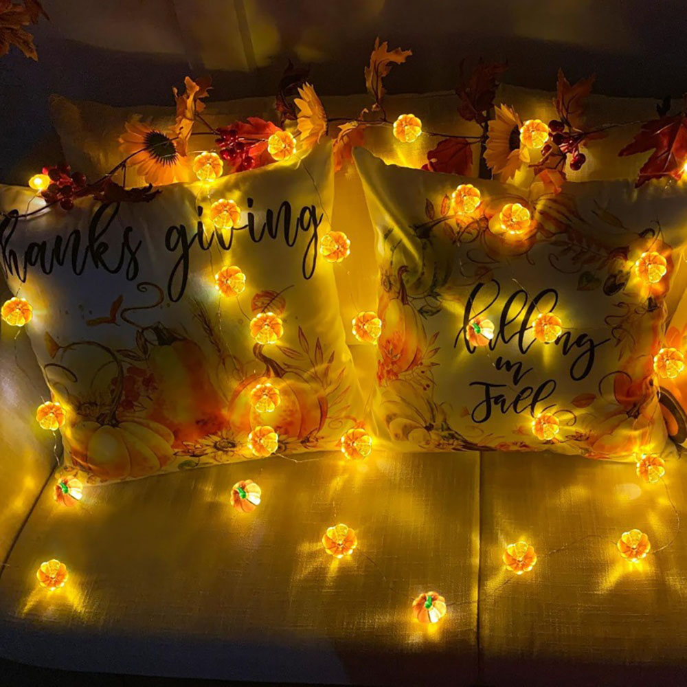 Home Decor Lighting Tricks - Halloween Pumpkin Light String Ghost Festival