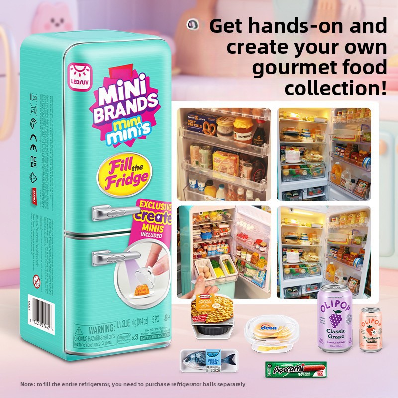 Lighting Decor House - Led Light Up Mini Refrigerator Toy