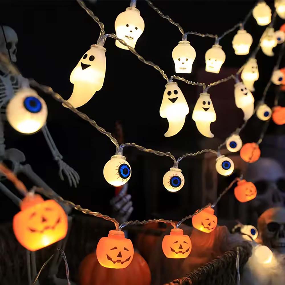 Home Decor Lighting Tricks - Halloween Pumpkin Bat Spider Light String