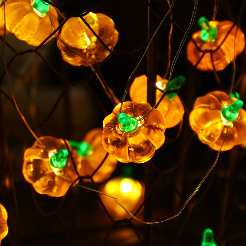 Home Decor Lighting Tricks - Halloween Pumpkin Light String 1M 10