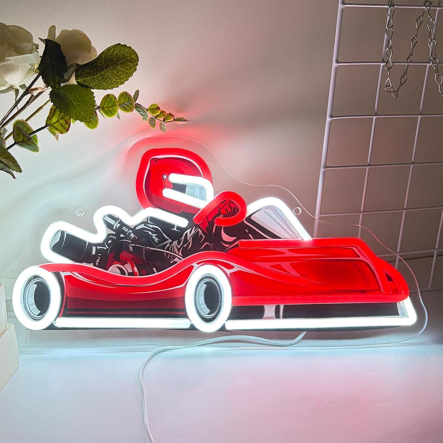 Decor Kart Lighting - Go Kart Racer Neon Sign USB