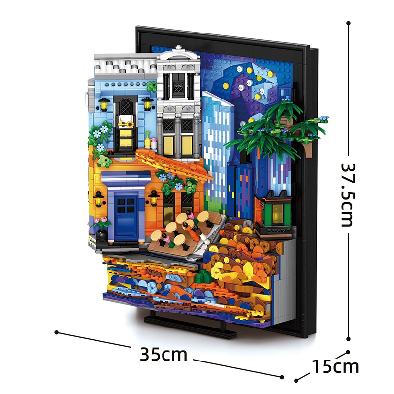 Lighting Decoration Ideas For Home - Night Sky Cafe Picture Frame Building