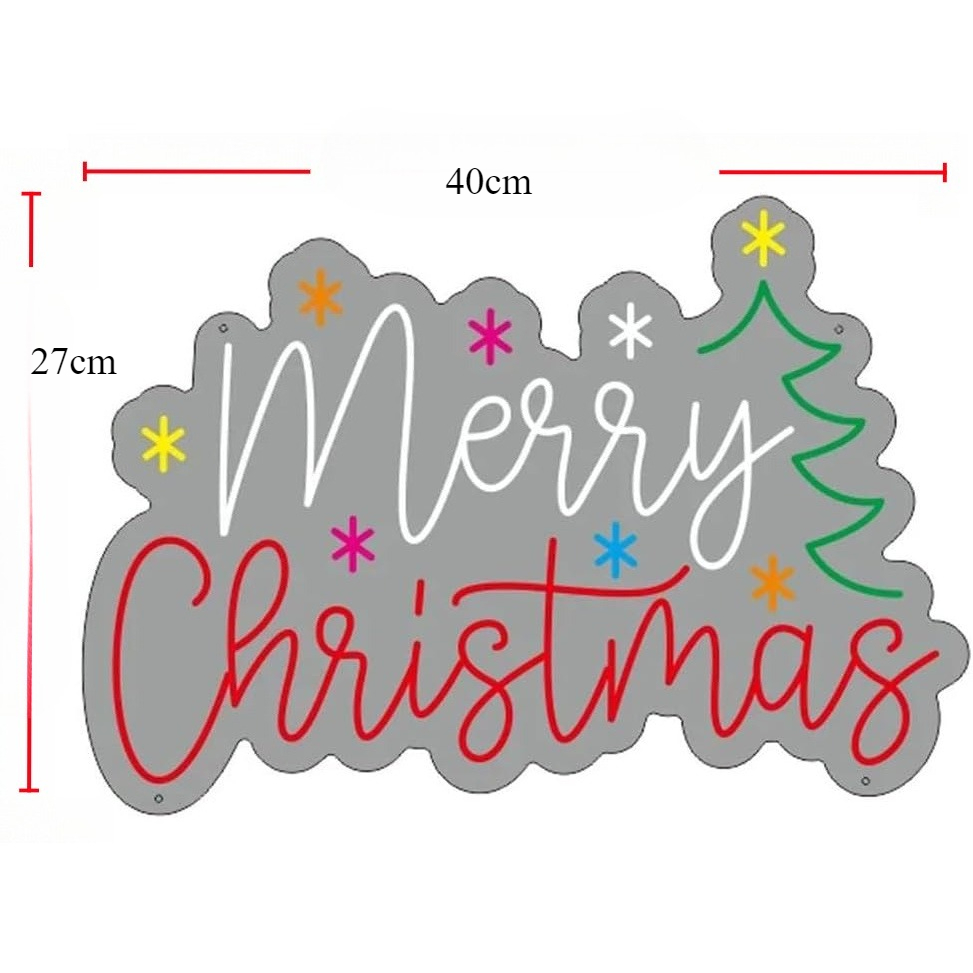 Merry Christmas Neon Sign with - Lighting Decoration Ideas For Home ulasan dan harga