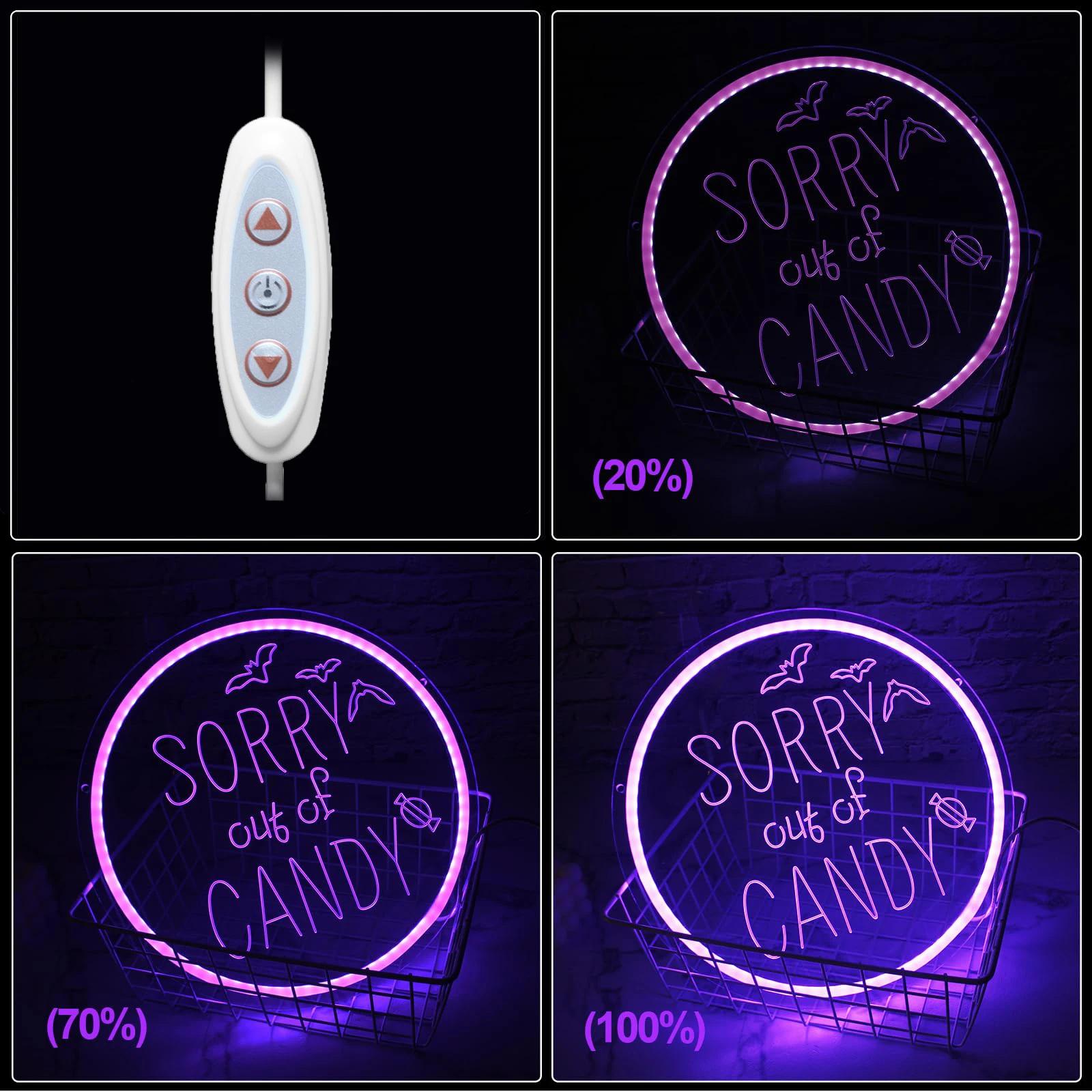 Sorry Out of Candy LED Neon Si - Home Decor Lighting Tricks ulasan dan harga