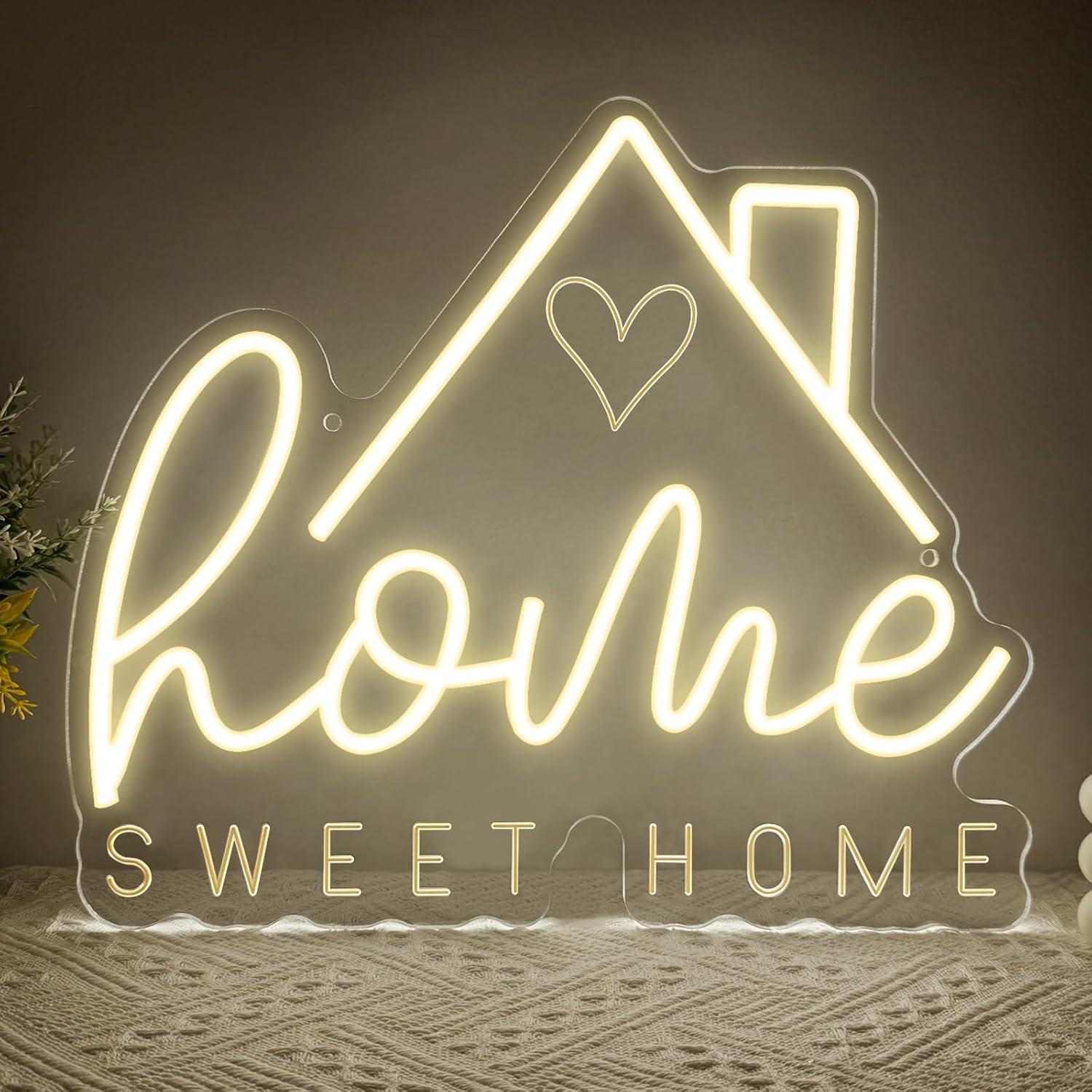 Sweet Home Neon Sign USB Dimma - Lighting Decor House ulasan dan harga