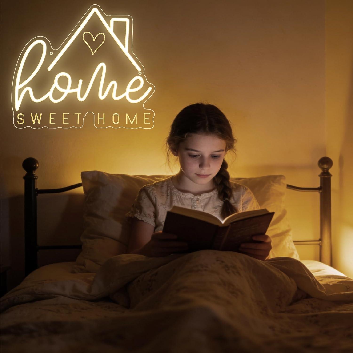 Sweet Home Neon Sign USB Dimma - Lighting Decor House ulasan dan harga