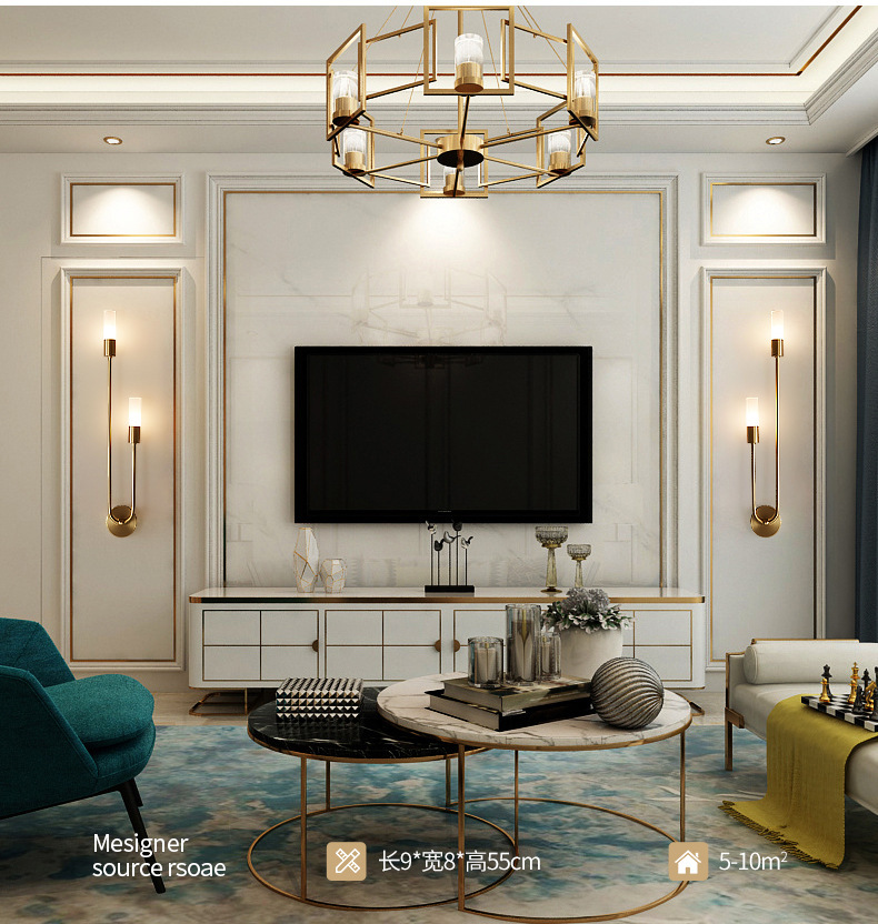 Retro Background Living Room A - Lightings Decoration ulasan dan harga