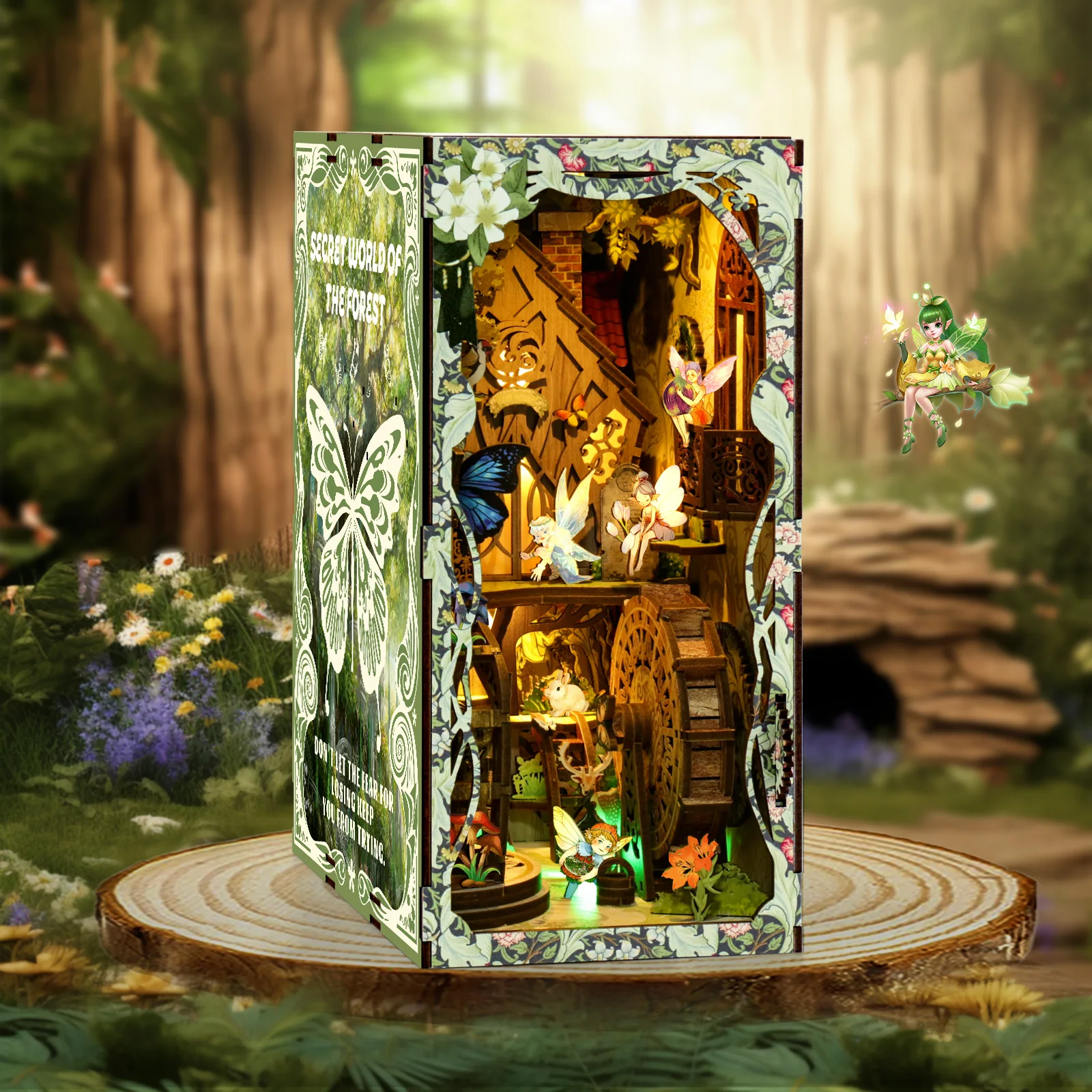 Cool DIY Book Nook Miniature H - Lighting Decor House ulasan dan harga