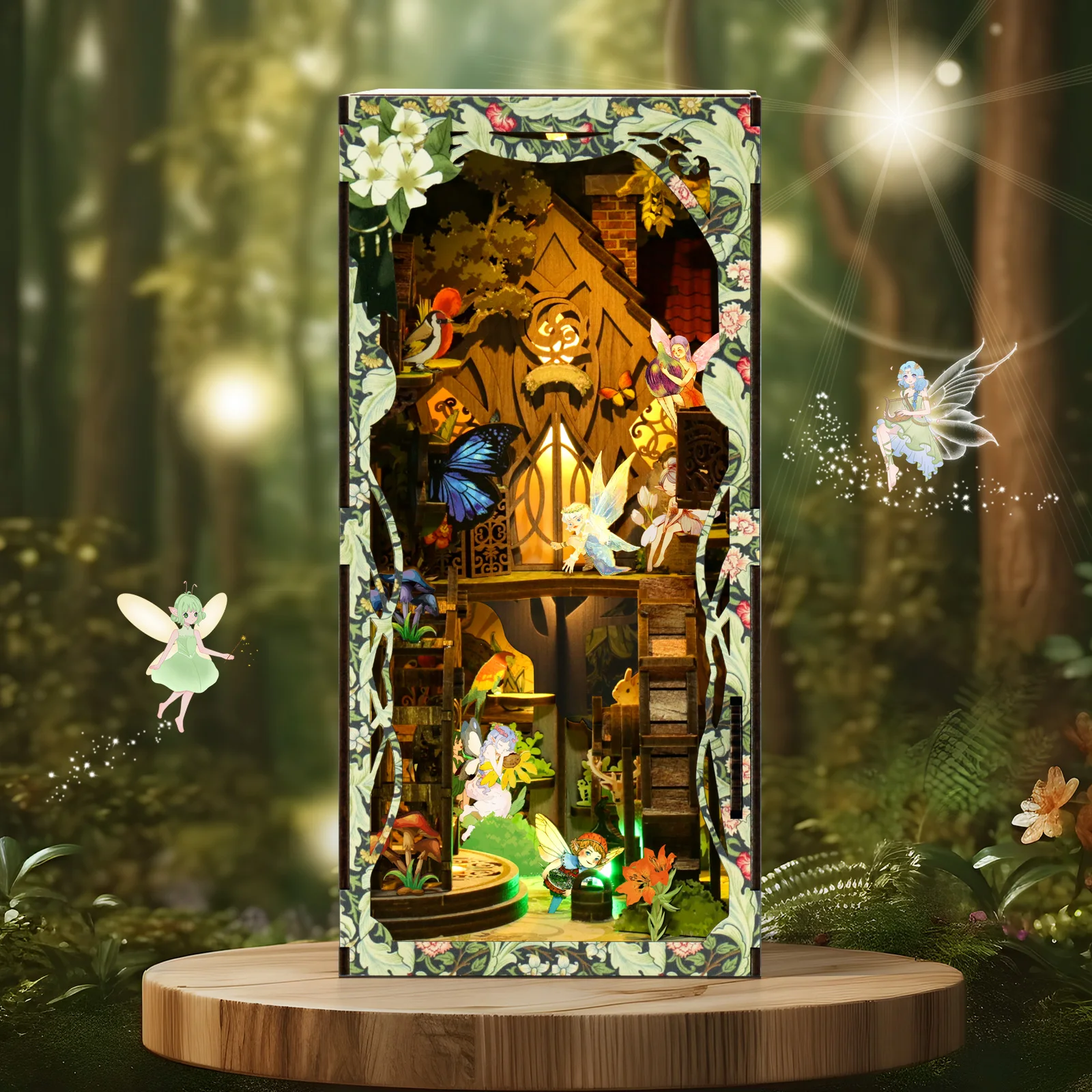 Cool DIY Book Nook Miniature H - Lighting Decor House ulasan dan harga