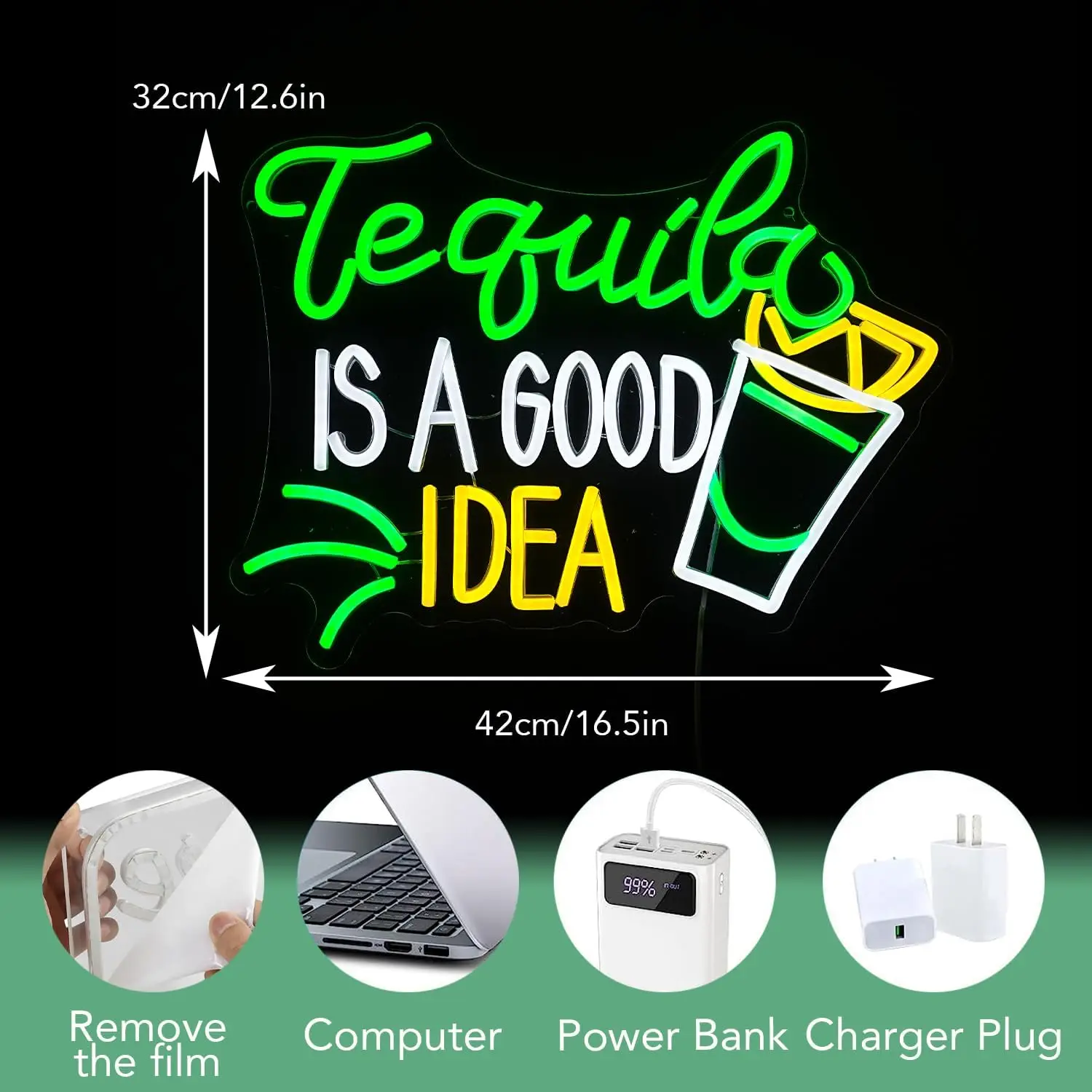 Tequila Is A Good Idea Neon Si - Lighting Decoration Ideas For Home ulasan dan harga