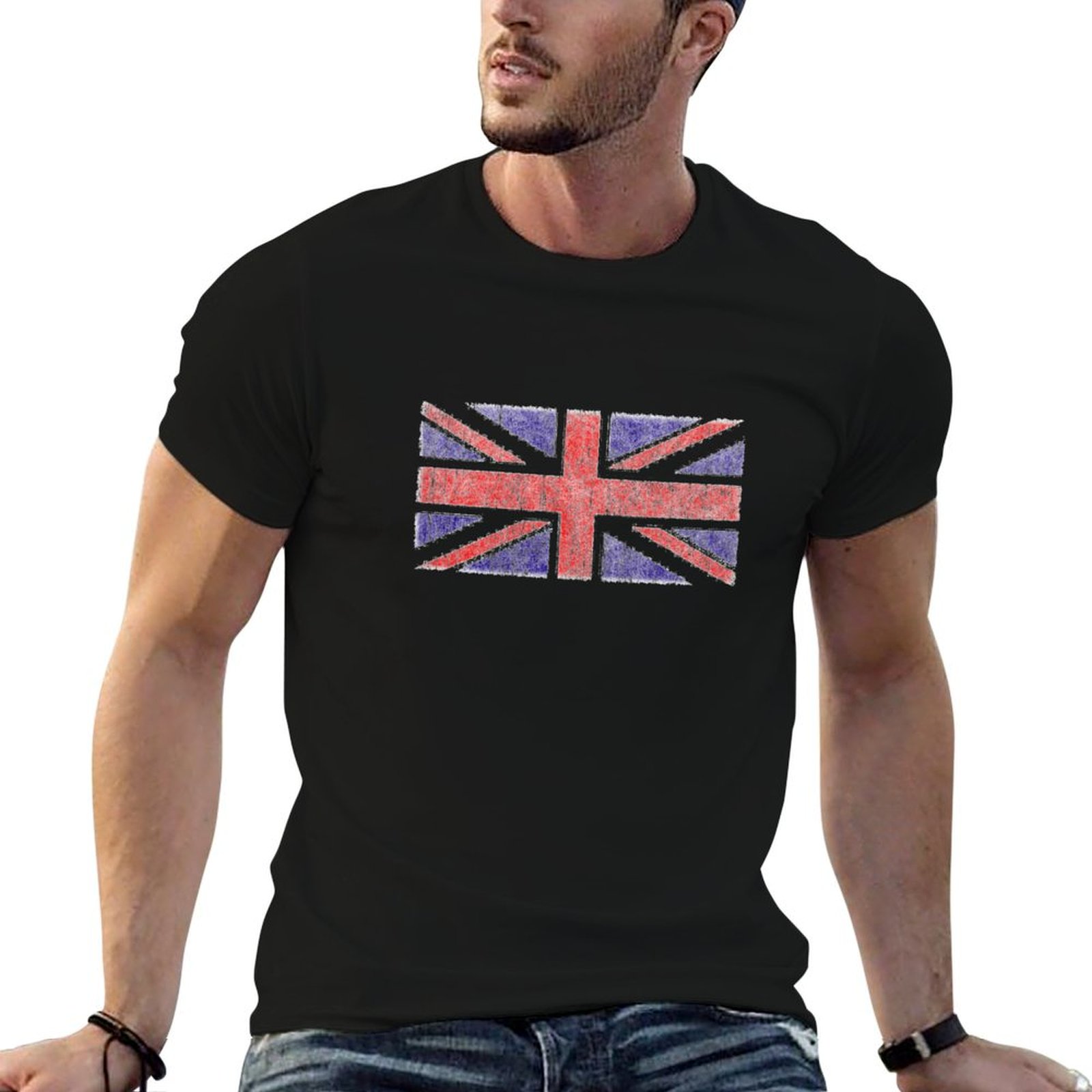 Vintage UK Union Jack Flag T-S - Union Lighting & Decor Photos ulasan dan harga