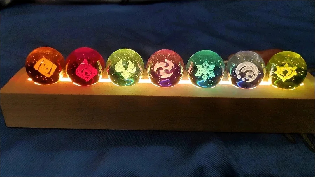 Game Genshin Impact Crystal Ba - Elements Lighting Decor ulasan dan harga