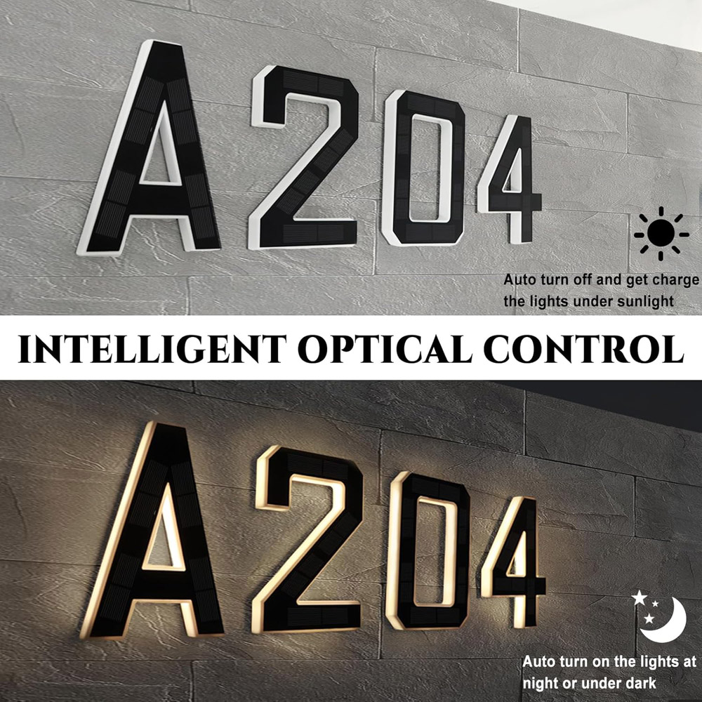 12cm Solar Outdoor House Numbe - Lighting Decor House ulasan dan harga