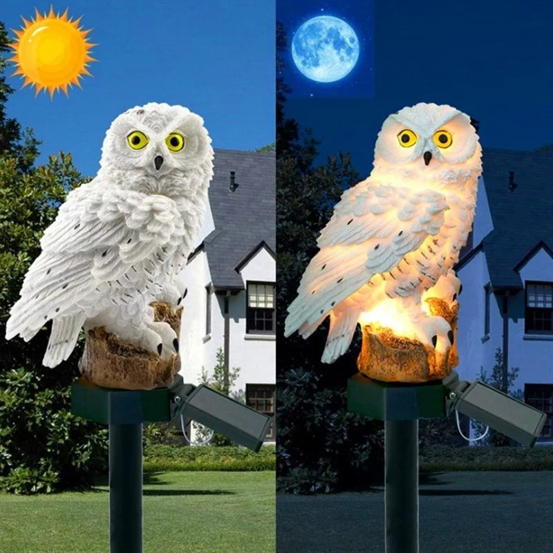 Solar Owl Statue Garden Light  - Lighting Decor Ideas ulasan dan harga