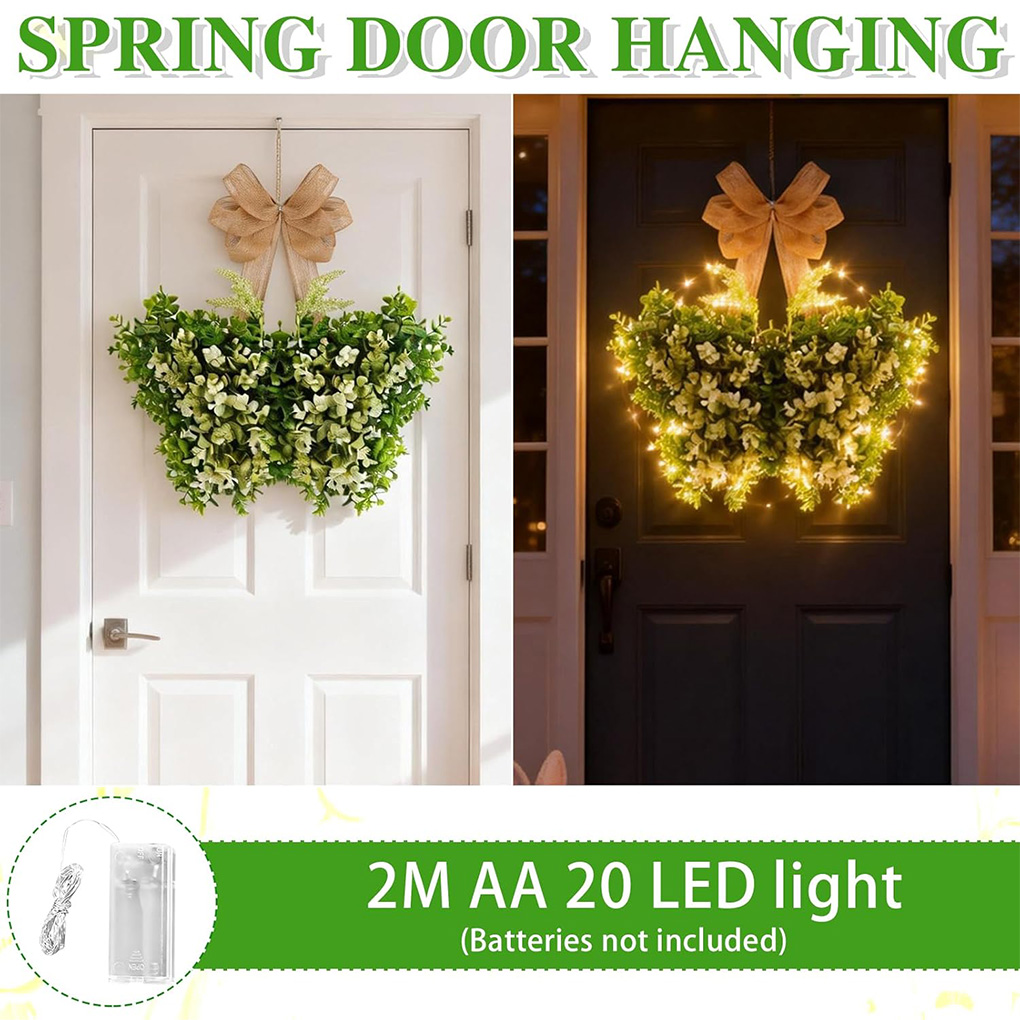 Spring Lighted Wreath Door Rin - Elements Lighting Decor ulasan dan harga