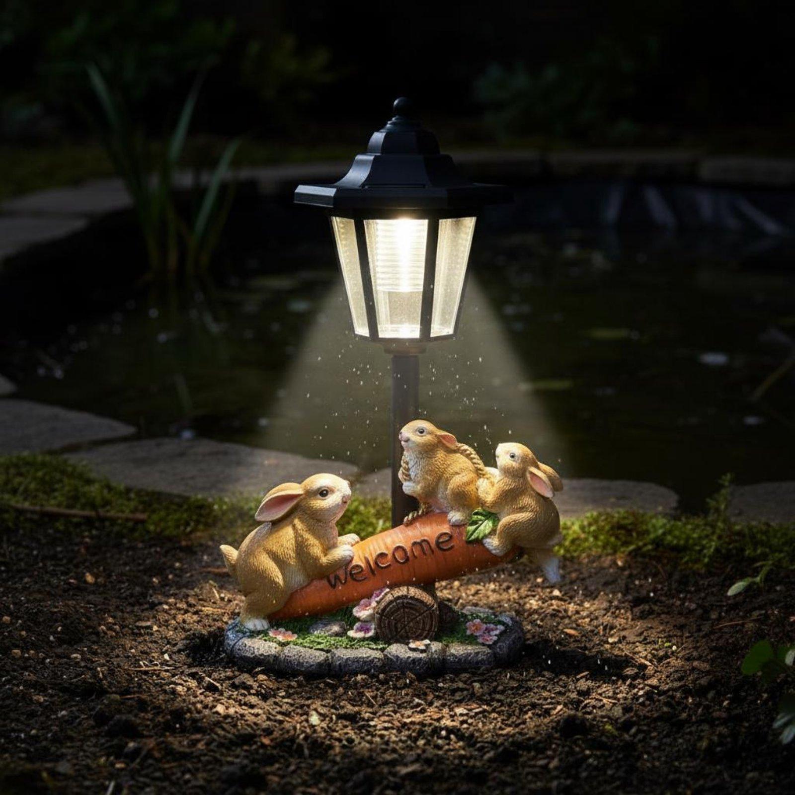 Solar Rabbit Statue Decorative - Lighting Decor Ideas ulasan dan harga