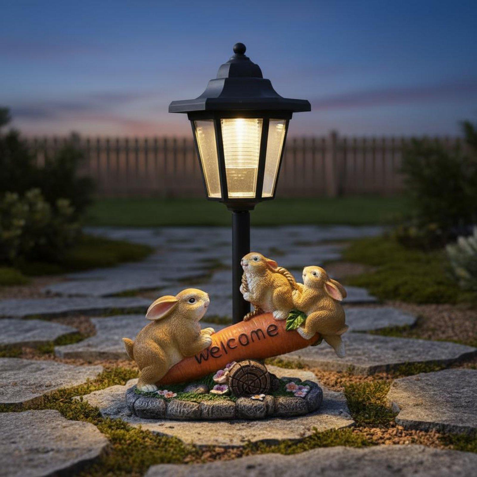 Solar Rabbit Statue Decorative - Lighting Decor Ideas ulasan dan harga