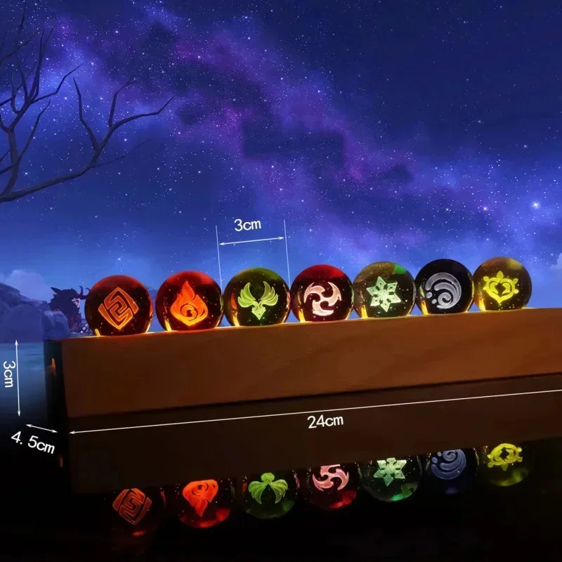 Game Genshin Impact Crystal Ba - Elements Lighting Decor ulasan dan harga