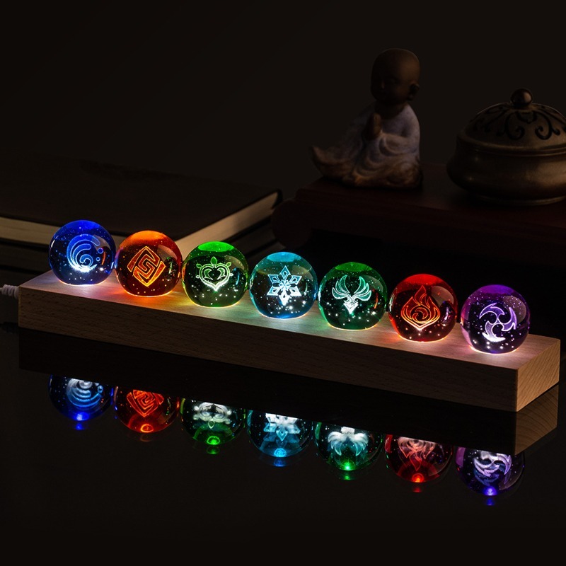 2026 New Genshin Impact 6cm 4c - Elements Lighting Decor ulasan dan harga