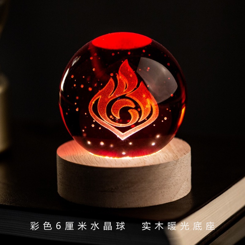 2026 New Genshin Impact 6cm 4c - Elements Lighting Decor ulasan dan harga
