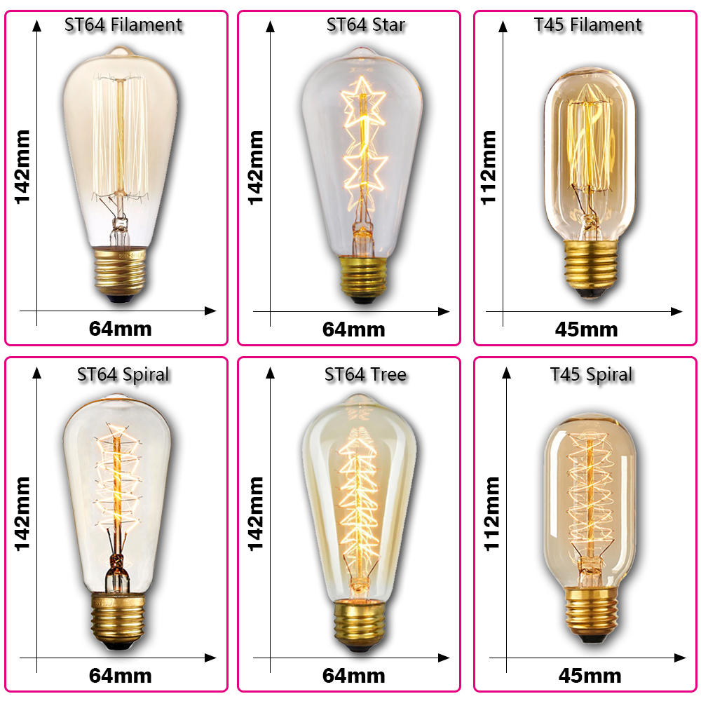 Retro Edison Light Bulb E27 40 - Lighting Decor Ideas ulasan dan harga
