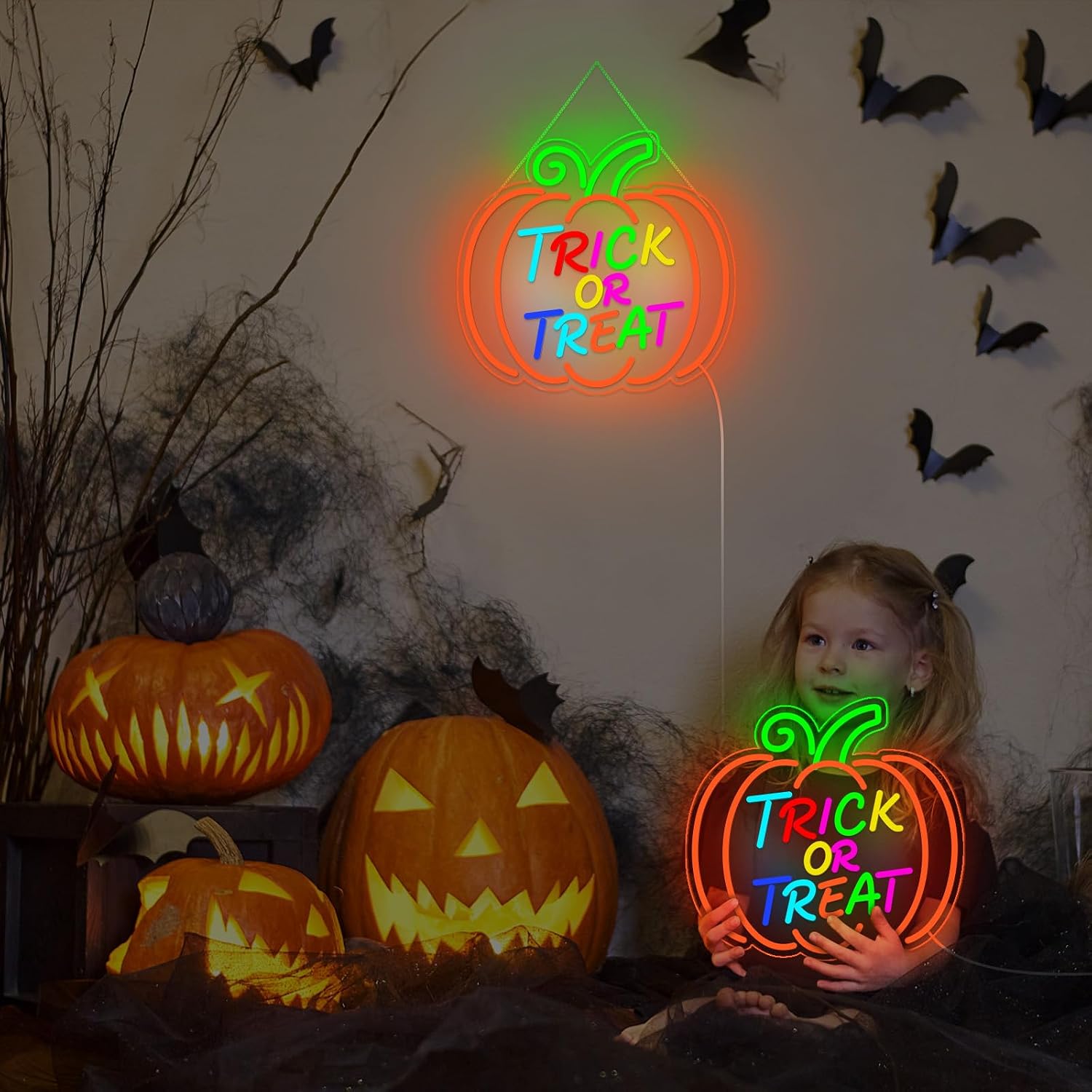 Trick Or Treat Pumpkin LED Neo - Home Decor Lighting Tricks ulasan dan harga