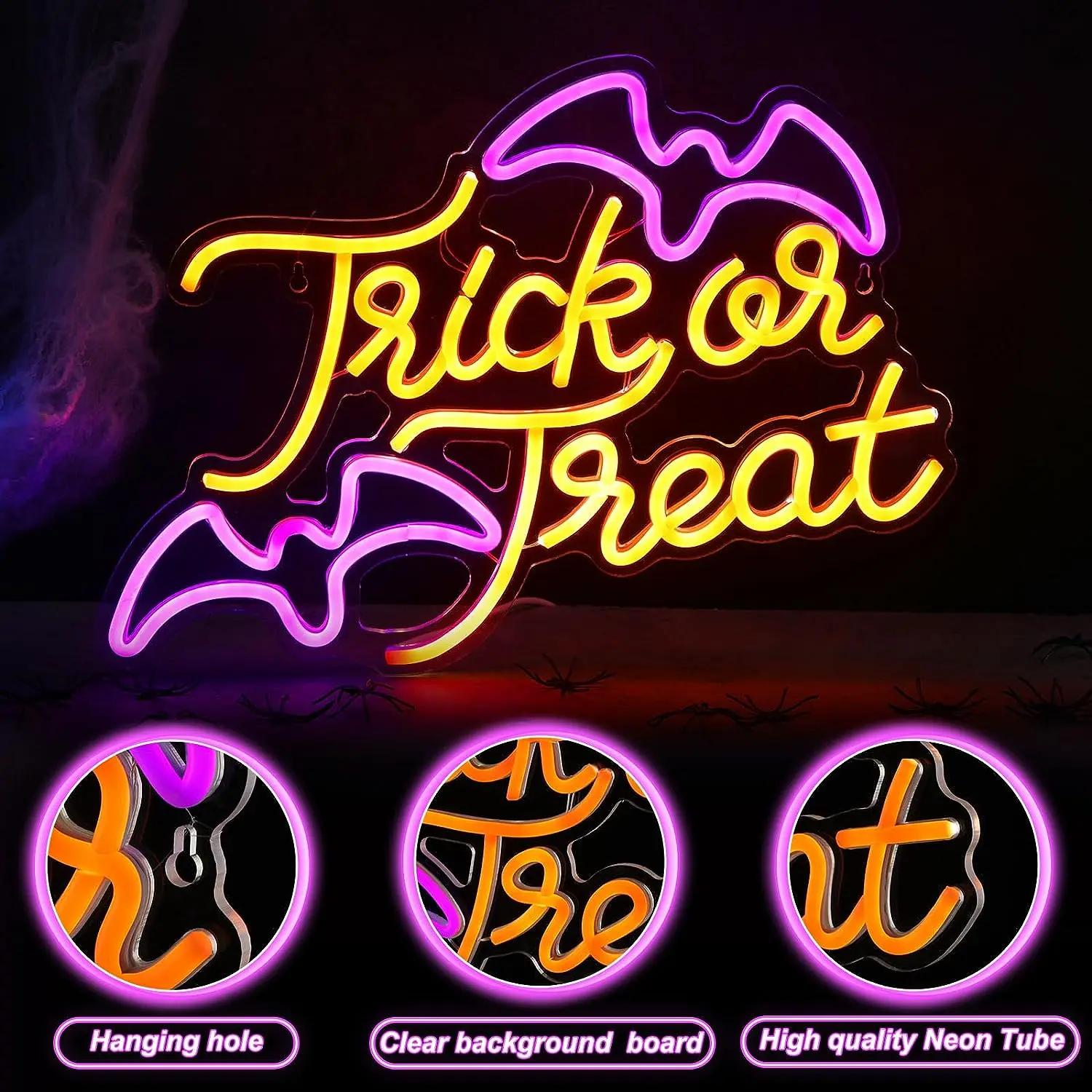 Trick or Treat Bat Neon Light  - Home Decor Lighting Tricks ulasan dan harga