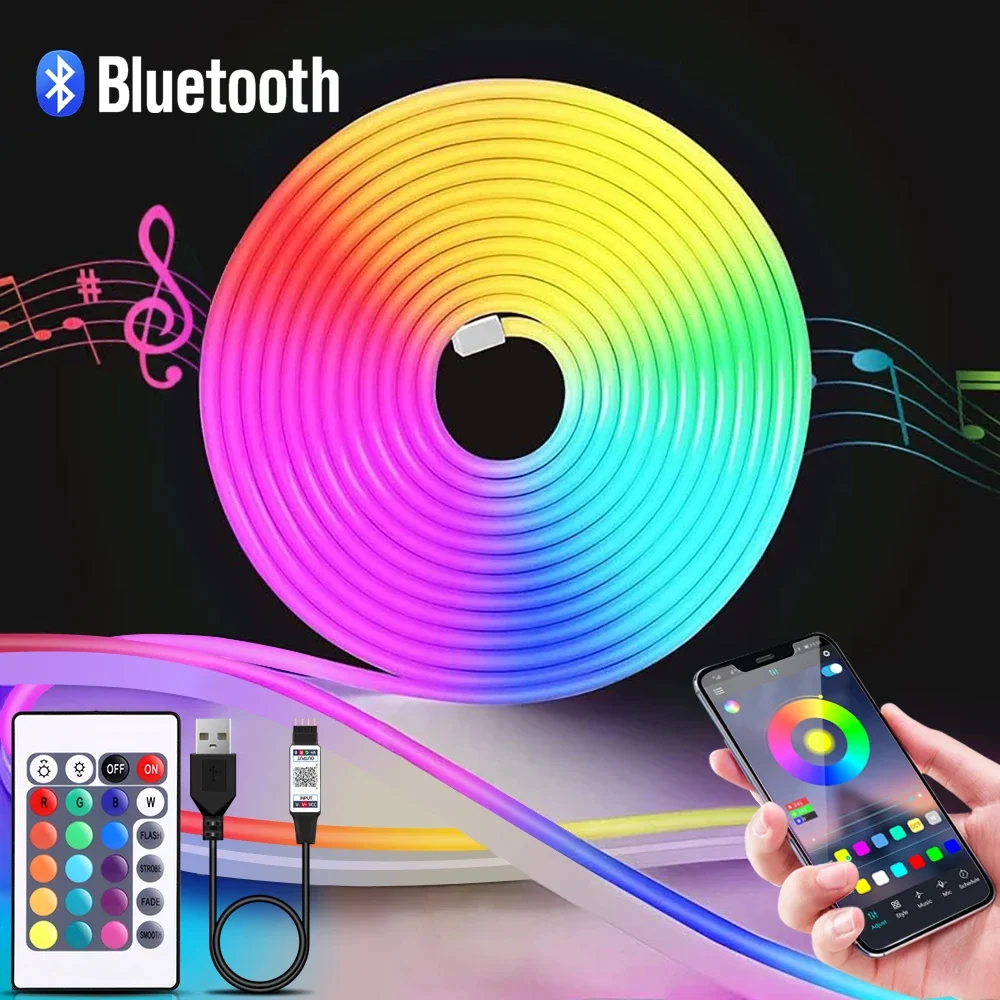 1-5m RGB LED Neon Strip Light  - Lighting Decor Ideas ulasan dan harga