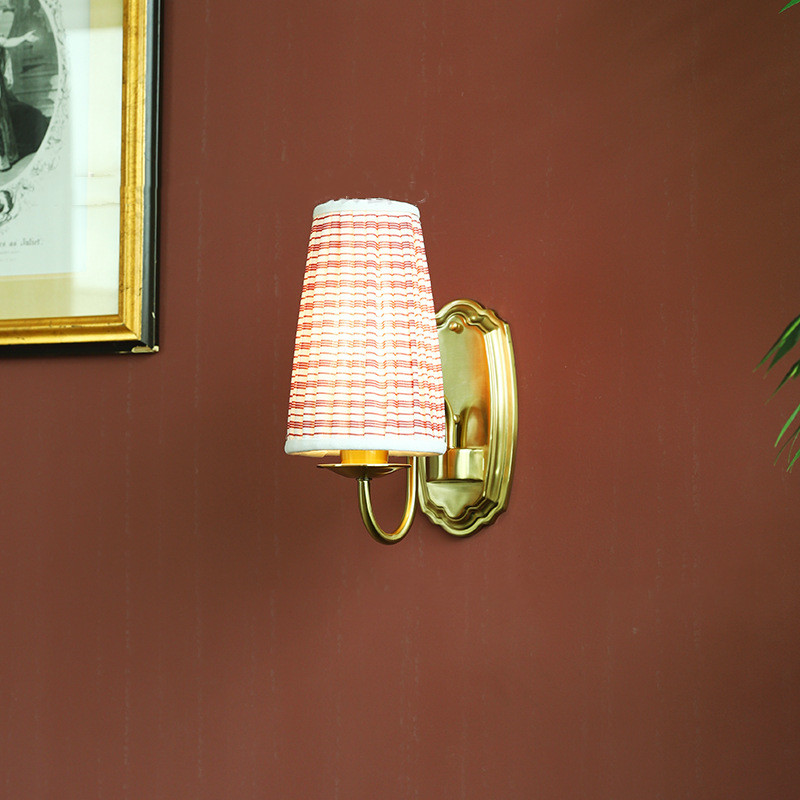 Retro Fabric Wall Lamp Bronze  - Elements Lighting Decor ulasan dan harga
